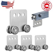 4Pcs 4 Wheel Trolley Assembly Rollers Four Bearing Trolley Assembly for 1-5/8"
