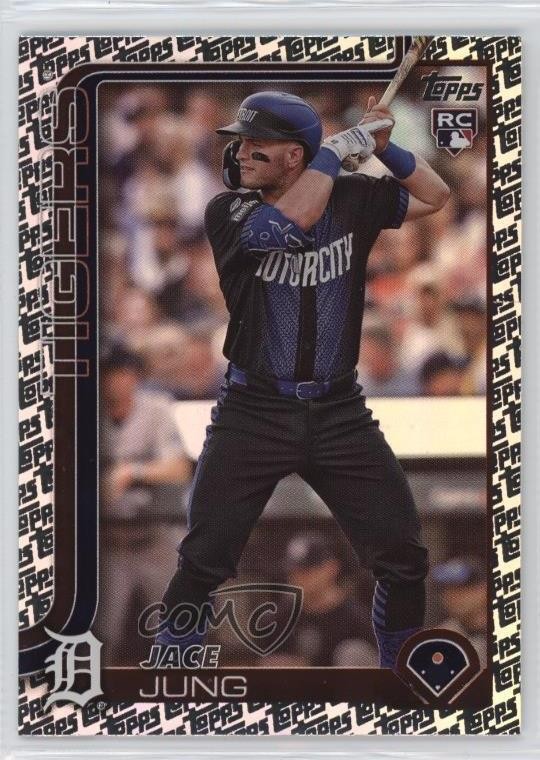 2025 Topps Series 1 Topps Foil Pattern Jace Jung #80 1id5