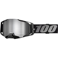 100% Armega Goggles - Black - Silver Mirror O...