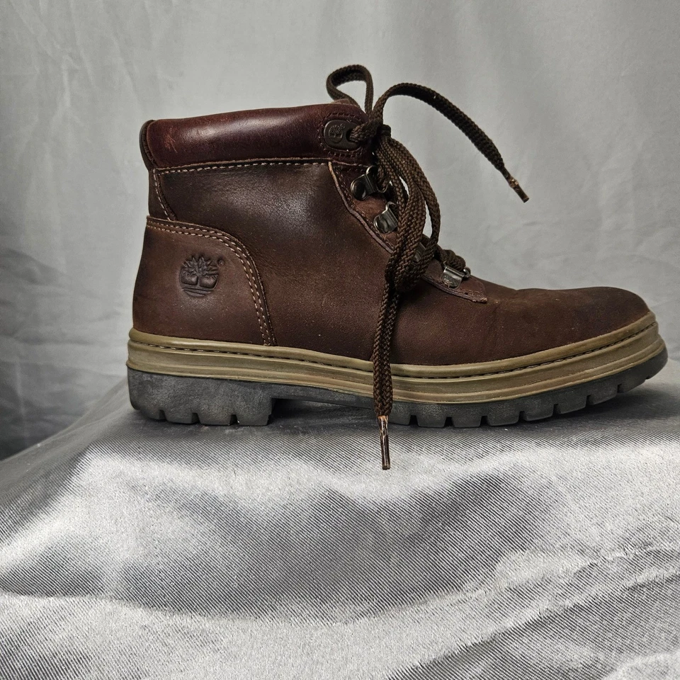 Timberland Leather Ankle Boots Brown Lace Up Casual Outdoor Size 6.5M - Image 2 of 4