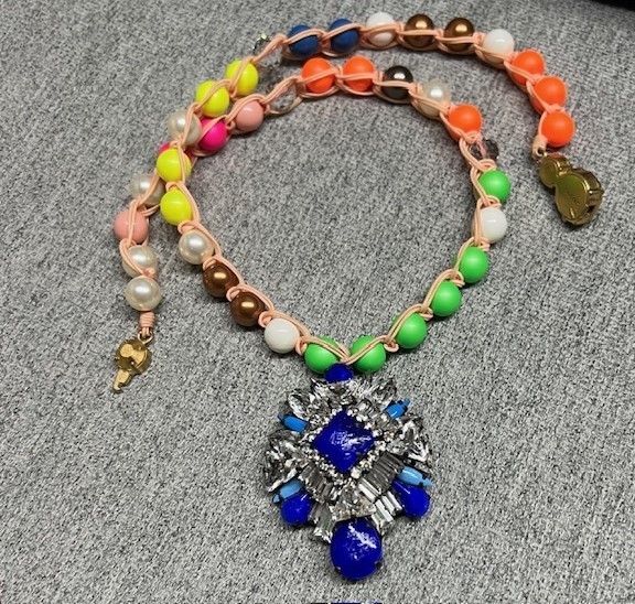 Authentic Shourouk Rainbow Strand Statement Neckl… - image 1