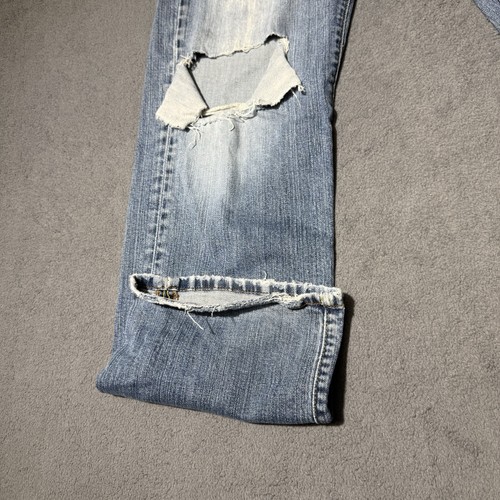 Pantalones de mezclilla vintage de los 90’s Lucky Brand azul bootleg trillado para hombre talla 36x31 Y2K - Imagen 14 de 16