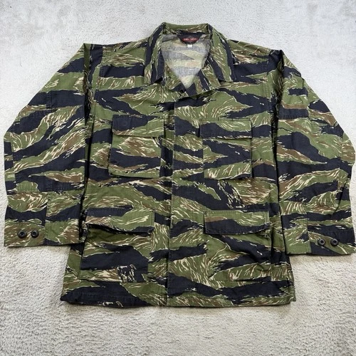 Vintage Tru-Spec Jacket Mens Medium Tiger Stripe Camo Regular Military BDU - product listing photo