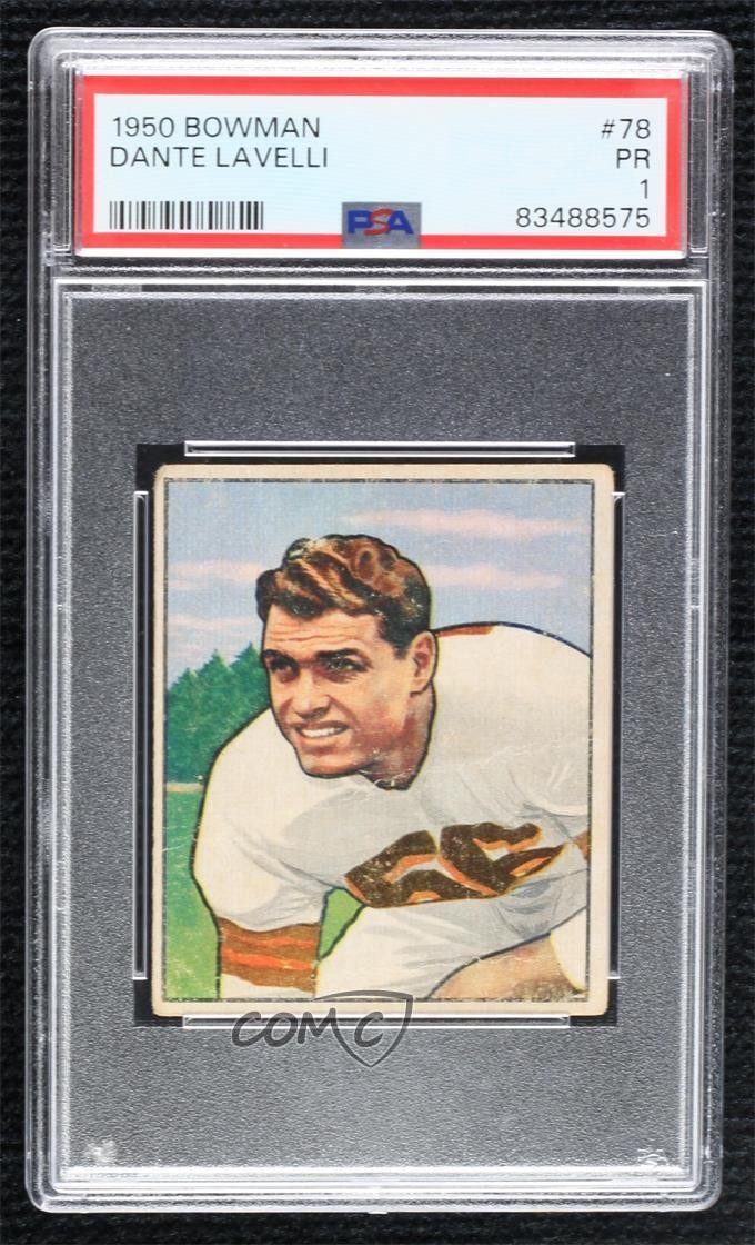 1950 Bowman Dante Lavelli #78 PSA 1 HOF r0q