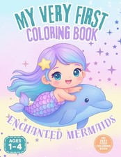DIVERTIBOOKS - My Very First Coloring Book: Enchanted Mermaids - Sparkly Ocean F