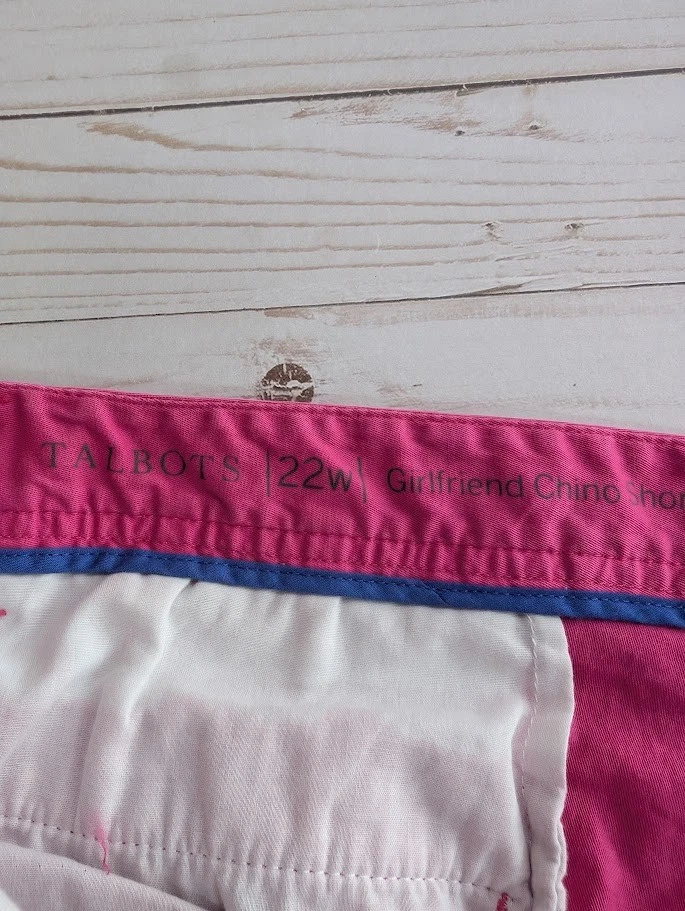 Pantalones Cortos Informales de Verano Talbots Talla 22W Rosa Novia Chino Mujer Foto 2 de 4