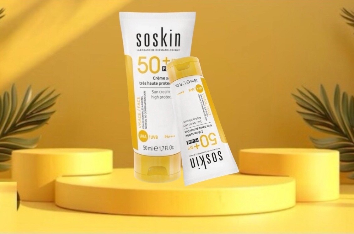 Soskin crème solaire SPF 50+ protecteur haute tolérance cutanée 2 x 50 ml