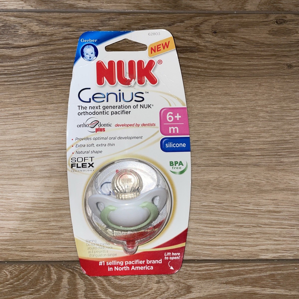 Orthodontic Soother My First Nuk Genius Vtg 2009 Gerber NUK Genius