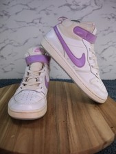 Nike PS Court Borough White Purple Kids Mid 2 Sneaker CD7783-103 Youth Size 3Y
