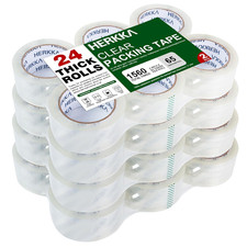 Clear Packing Tape, 24 Rolls Heavy Duty Packaging Tape for Shipping Packaging Mo