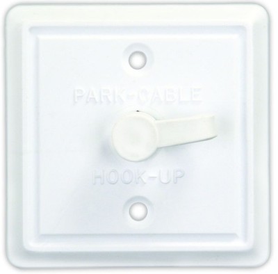 JR PRODUCTS 47795 SQUARE CABLE TV PLATE PW