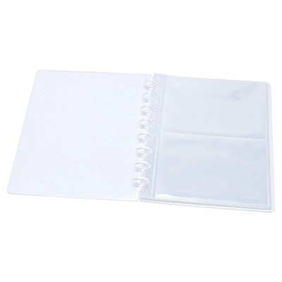 A5 Discbound Binder Album   20 Clear Envelopes Sleeves Sheets, 4'' x 6'' Pocket...