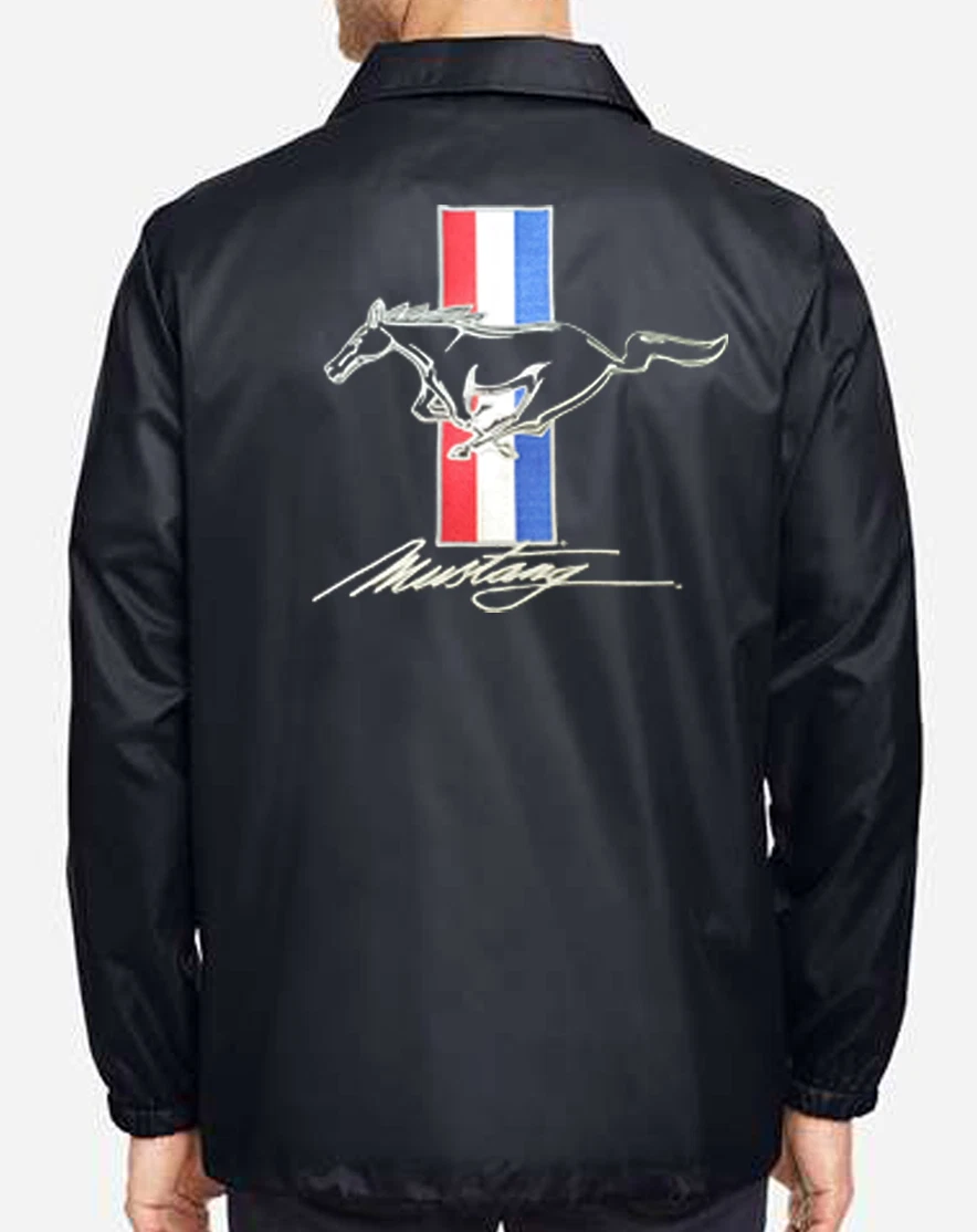 Classic/Retro Mustang Horse Logo - Team/Button Down Jacket - Ford