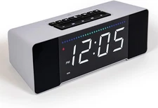 Sandman Doppler Alexa Smart Alarm Clock Moon Grey- 6 USB Ports - Bluetooth - NIB