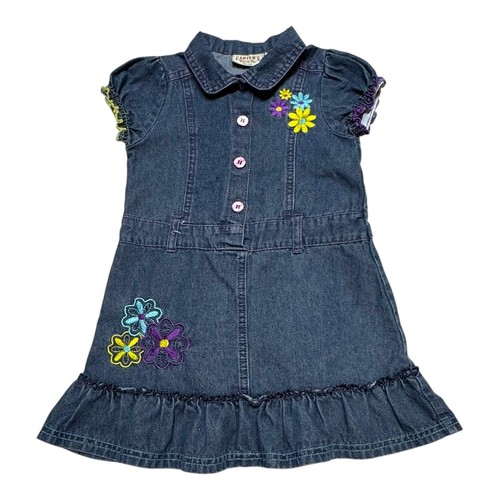 Carter's Embroidered Flower Denim Dress 5