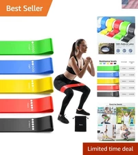 5-Pack  Resistance Bands Set - Natural Latex for Strength & Flexibility