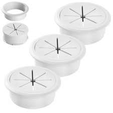 Desk Grommet 2 Inch 50 mm 3 Pieces, Desk Hole Cover for Cables White, ABS P...