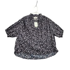 Xirena Womens Cottagecore Boho Cam Top L Night Blossom Floral Vine Blouse NEW