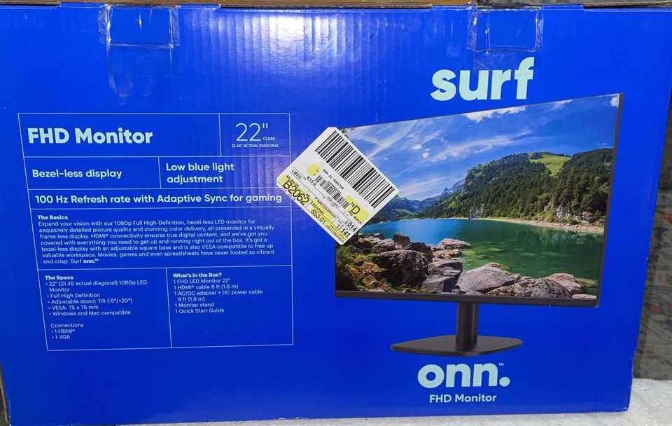 Onn 21.5" LED Monitor 1080p w/ HDMI & VGA input 60hz Refresh (100002480) - LN™ - Image 3 of 4