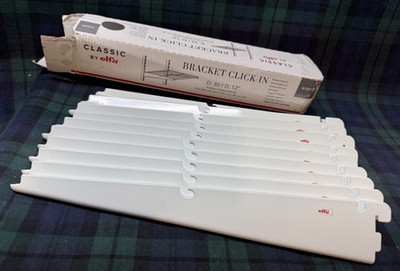 Classic by Elfa Bracket Click-in D: 30 D: 12'' White 10 Pack