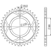 Zahnrad Stahl P530 - Z38 (DIS.12402) Yamaha 400 XS Dohc 82/88