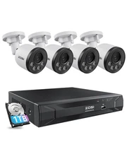 5MP 8CH Wired PoE Security Camera System with Audio, 4pcs Outdoor PoE Cameras...