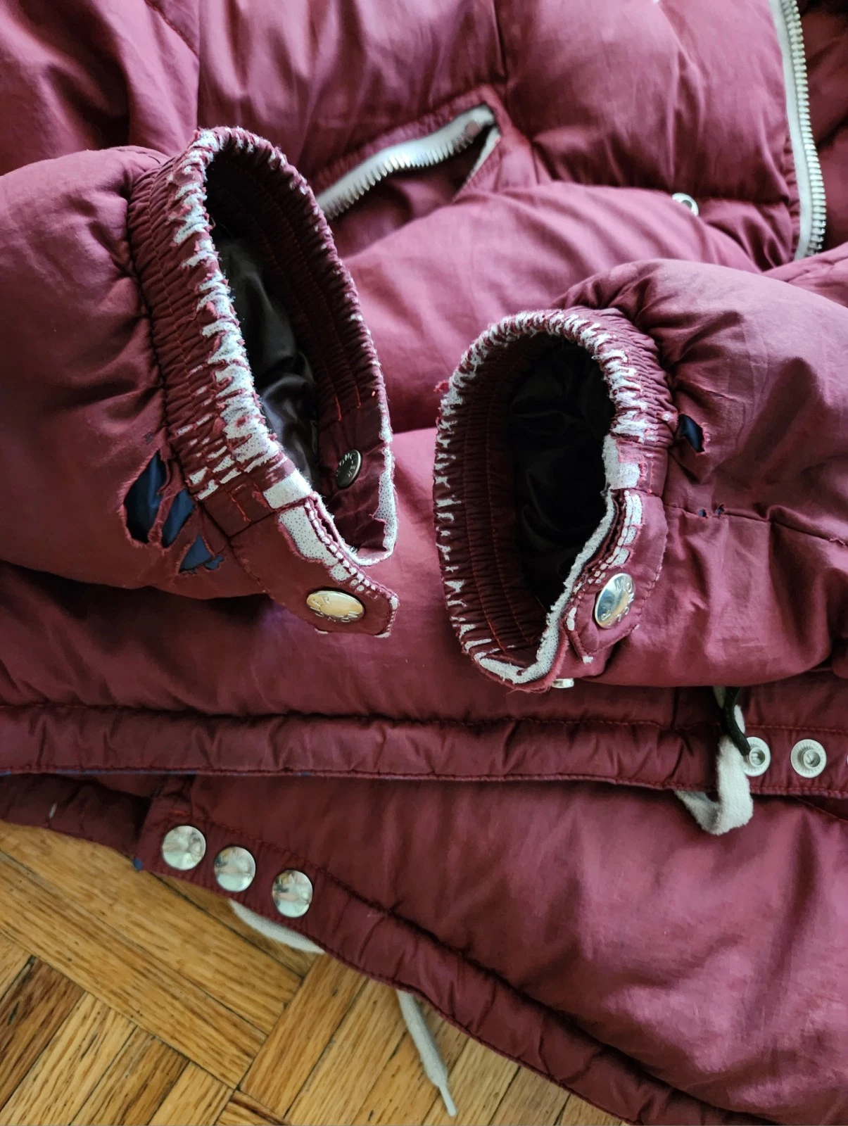 Moncler Lioran Down Jacket Puffer Coat 4 Genuine Maya Burgundy XL *SHIPS TODAY image 10