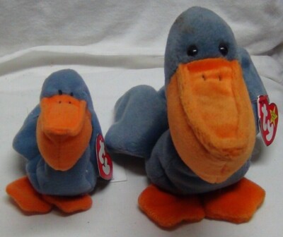 Ty 4107 Rare Scoop the Pelican with Beanie Babies 1 OWNER MINT COND 