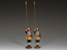 PnM-S07 Two Standing Pikeman Royalist by King Country