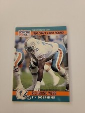 1990 Pro Set RICHMOND WEBB #677 Rookie Card RC Dolphins. rookie card picture