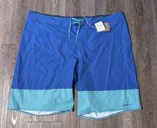 Patagonia Men's Size 40 Bayou Blue Hydropeak Boardshorts Beach Surf Swim