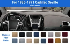 Dashboard Dash Mat Cover for 1986-1991 Cadillac Seville (Plush Velour)