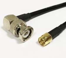 3 FT. BNC male angle RA to SMA Male plug RF coax cable RG58 high quality USA 36  