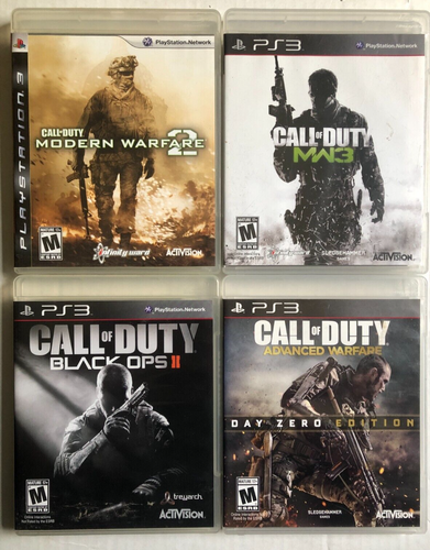 PS3 Call of Duty COD Lot : MW2 & MW3, Black Ops 2, Advanced Warfare ...