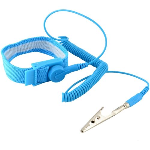 Blue ESD Strap with Grounding Wire Perfect Solution for Electronics Protection - Picture 1 of 11