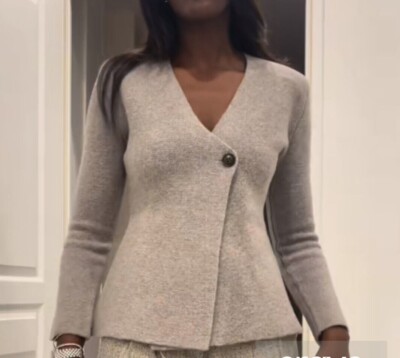 NEW ZARA SS24 PEPLUM WOOL BLEND KNIT BLAZER 5755/113 BLAZER PUNTO