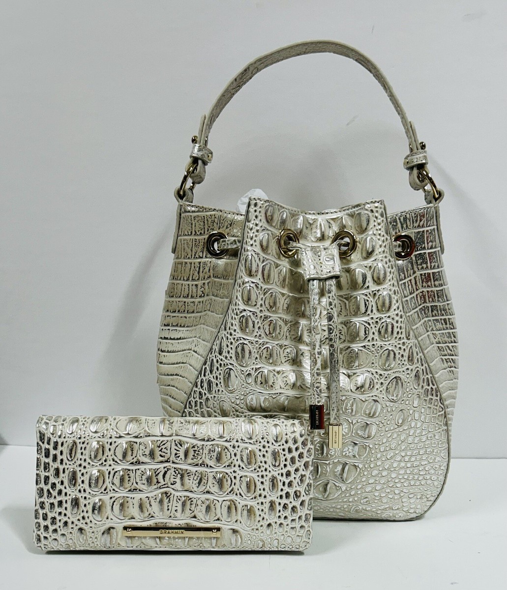 Brahmin Ivory Dream Melbourne Satchel & Ady Wallet ~ Genuine