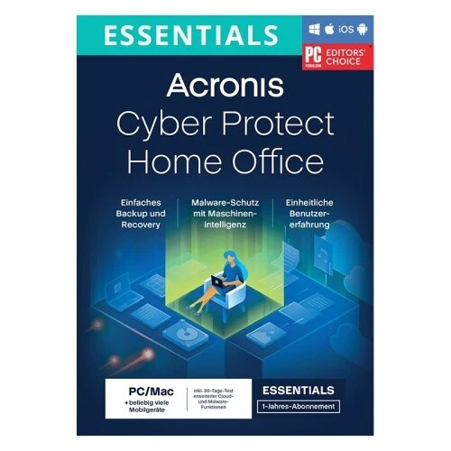 Acronis Cyber Protect Home Office Essentials, 1/3/5 dispositivi - 1 anno