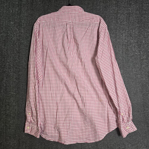 Ralph Lauren Polo Button Up Checked Mens Shirt Size XL Pink and White - Picture 9 of 10
