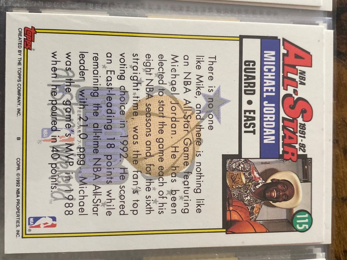 1992-93 Topps - All Star Michael Jordan #115 for sale online