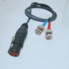 XLR Female to +/- Dual BNC Male Quant Asylum QA40* balanced​ Audio Cable 1~10FT