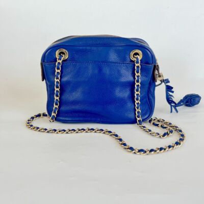 Tory Burch Blue Leather Camera Crossbody Bag | eBay