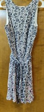 GAP Sleeveless Fully Lined Navy Blue/ Pink Print Floral Dress Size M
