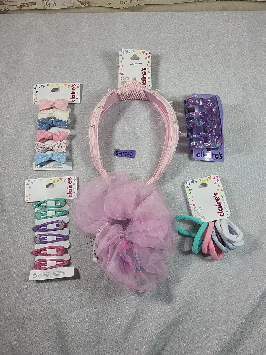 Claire s Accessories Girls Hair Bundle Slides Bands Clips SEP743