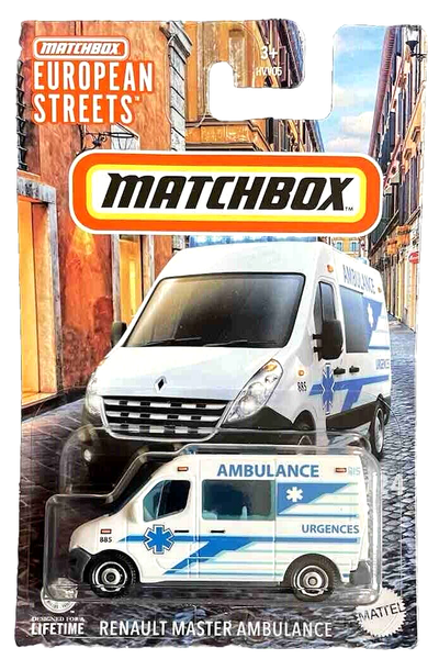 Matchbox Renault Master Ambulance European Streets 19/24 Modellauto Krankenwagen-image