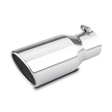 3.5" Inlet 5" Outlet Exhaust Tip Polished Diesel Tailpipe For Truck Bolt-On