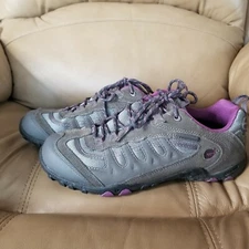 Hi Tec Penrith Women's Grey Purple Hiking Waterproof Outdoor Shoes Sz 10