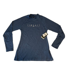 Rip Curl Golden Rays Rashguard T Shirt Womens Size 10 Blue Long Sleeve Stretch