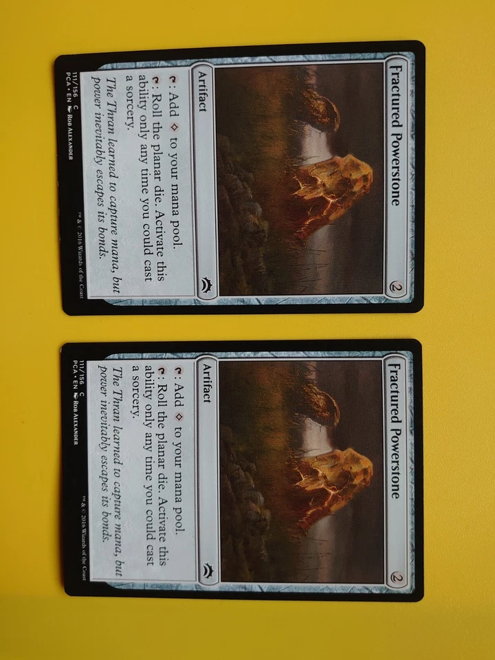 MTG Card.  Fractured Powerstone x2  Artifact Card as pictured Planechase - Image 2 of 3