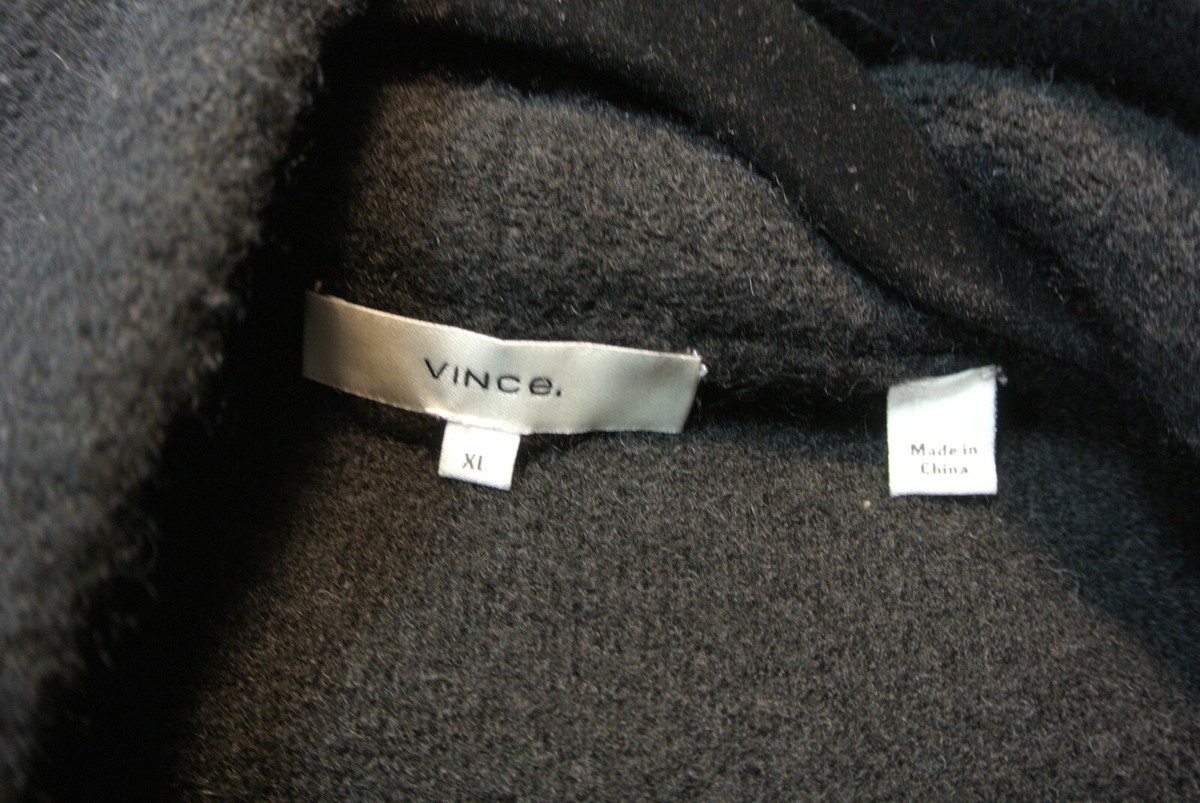 NEW VINCE Merino Wool Blend Longline Cardigan in Black - Size XL #S4375 |  eBay